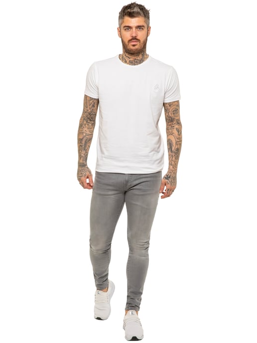Enzo heren skinny super stretch denim jeans - Image 5