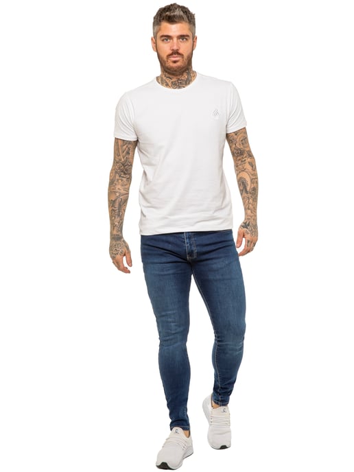 Enzo Mens Skinny Super Stretch Denim Jeans - Image 5