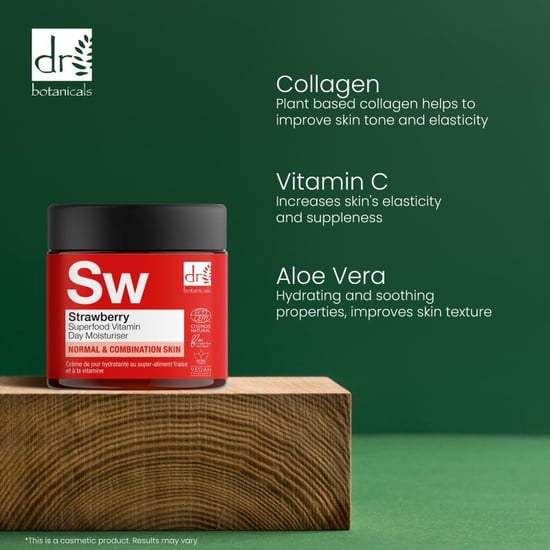 Dr Botanicals Strawberry Superfood Vitamin C Day Moisturizer 60ml - Image 2