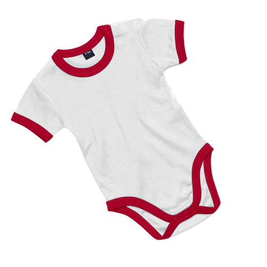 Babybugz Baby Ringer Body (Wit/rood) - Image 2