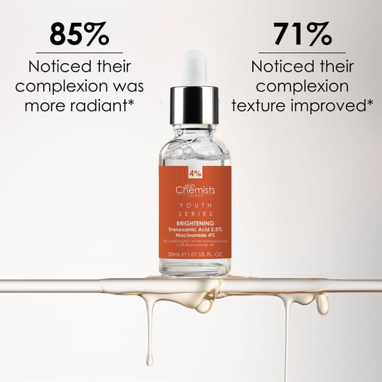 skinChemists Tranexamic Acid 2.5%, Niacinamide 4% Anti-Ageing Brightening Serum 30ml for Large Pores, Uneven Skin Tone - Image 2