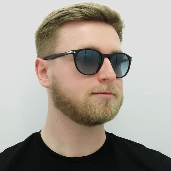 Persol Runda Unisex Svarta Azure Gradient Blå Solglasögon - Image 5