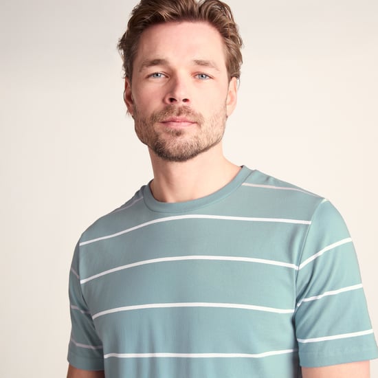 Morar Mens 100% Cotton Supersoft T-Shirt - Summer Sky Stripe - Image 6