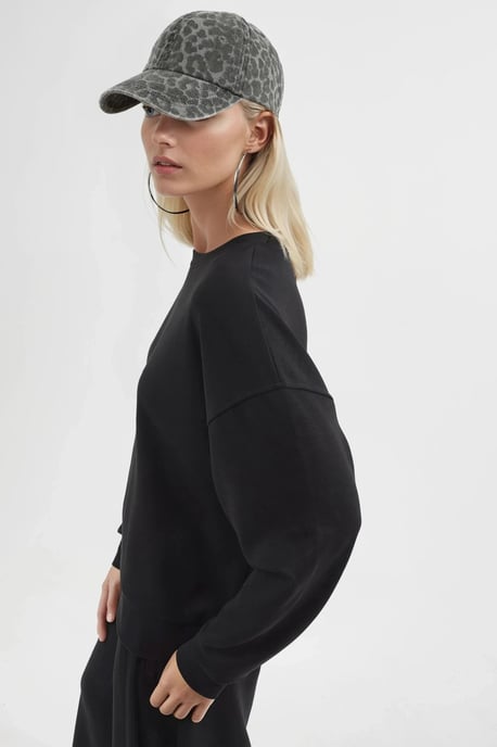 Avslappnad passform crewneck sweatshirt i modal - Image 4