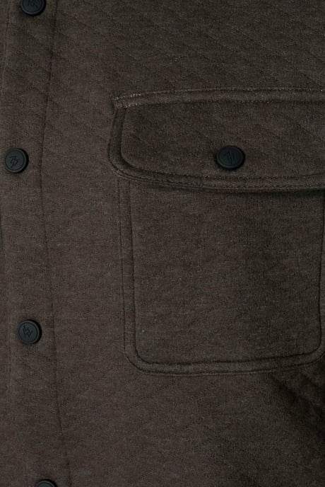 Virgil Quilted Overshirt in Brown - Image 5