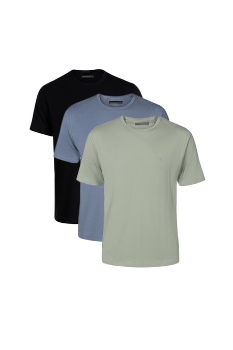3 Pack Cotton Crew Neck Short Sleeve T-Shirts - Image 1