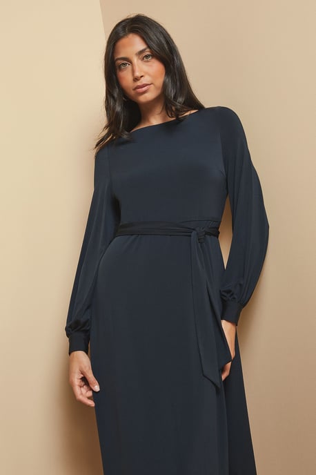 Jersey Belted Midi Dress - Image 2