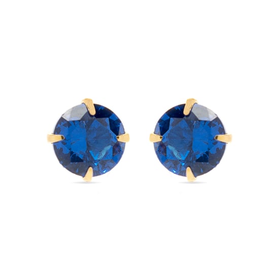 Luxenter oorbellen, 925 sterling zilver, otieno en blauw topaas hydrothermale kwarts met 18K vergulde afwerking - Image 1