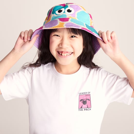 Balkhi Kids Shaun the Sheep Bucket Hat - Pink Cloud Print - Image 4