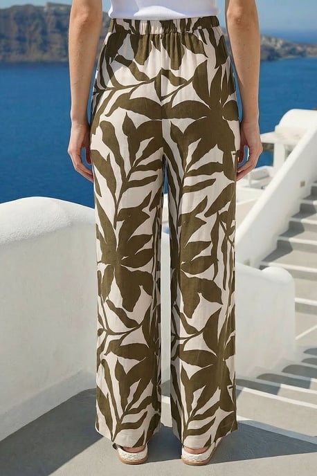 Floral Mono Wide Leg Trouser - Image 3