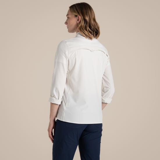Craghoppers Womens/Ladies NosiLife Pro III Nosilife Long-Sleeved Shirt (Sea Salt) - Image 2
