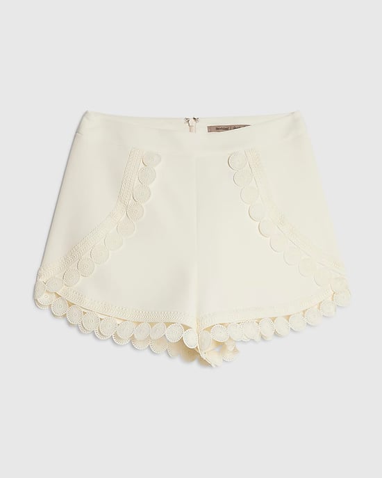 River Island Womens Shorts Cream Crochet Detail Zip Back - Image 6