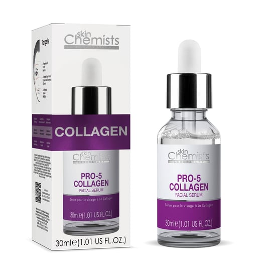 skinChemists Pro-Collagen 5 Anti-Ageing Facial Serum 30ml for Loss of Firmness, Fine Lines, Wrinkles - Image 1