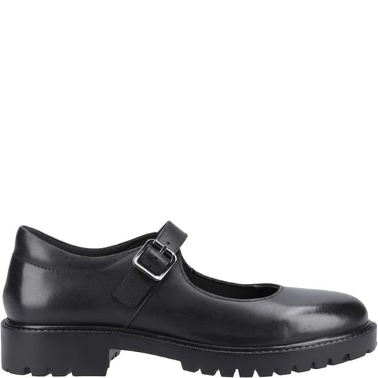 AURORA Girls Leather School Shoes Black - Image 1