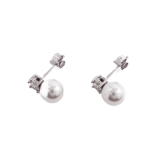 Luxenter 925 Sterling Silver örhängen med rodiumpläterad vit pärla - Sikon - Image 4