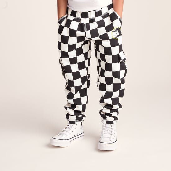 Polypay Kids Shaun the Sheep Sweat Pant - Black Woolly Checkerboard - Image 1