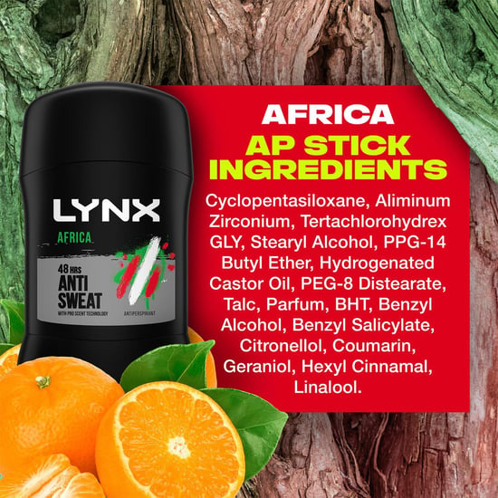 Lynx Africa Anti-perspirant Deodorant Stick 48 Hrs Fragrance - 12x50ml - Image 3