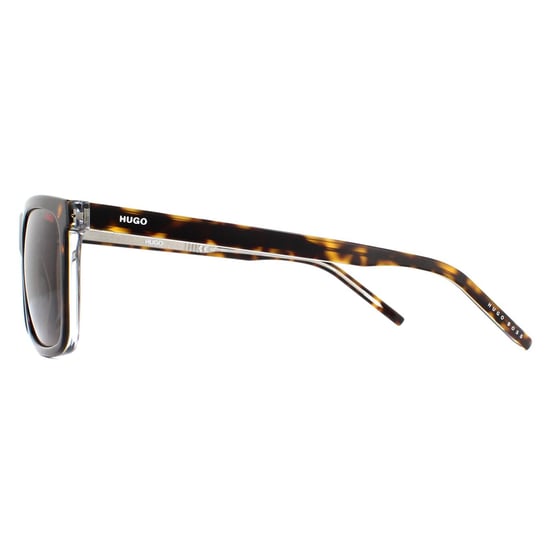 Hugo by Hugo Boss Rectangle Mens Havana Crystal Brown Sunglasses - Image 3