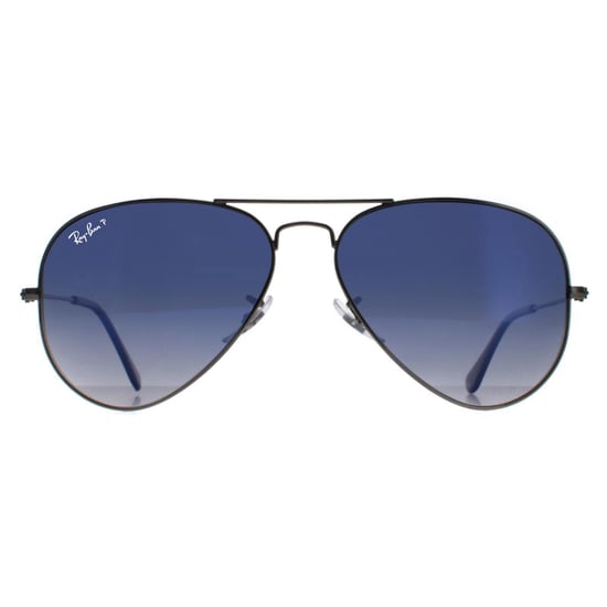 Ray-Ban Sunglasses Aviator 3025 Gunmetal Polarized Blue Gradient Grey 004/78 58mm - Image 1