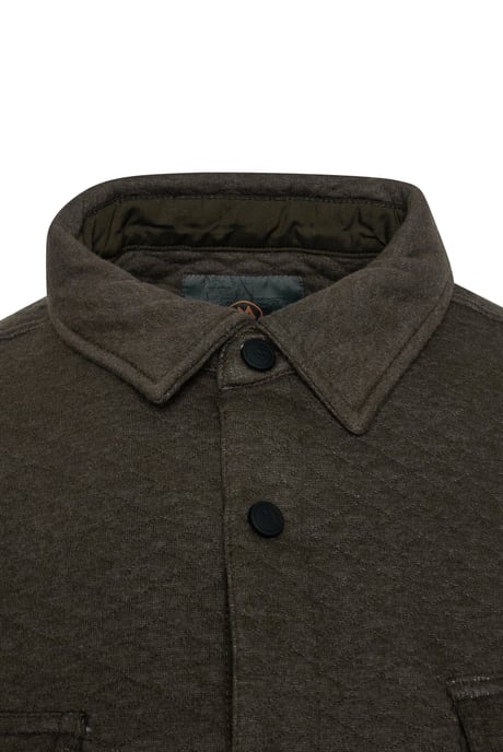 Virgil Quilted Overshirt in Brown - Image 6