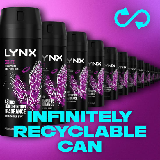 Lynx Body Spray Excite 48-H High Definition Fragrance Deo For Men, 3x150ml - Image 6