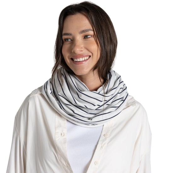 Craghoppers Unisex Adult Infinity II Striped Nosilife Scarf (Sail White/Blue Navy) - Image 3