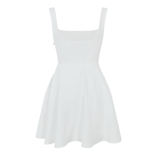 Women's Odd Muse Square Neck Mini Dress in White - Image 2