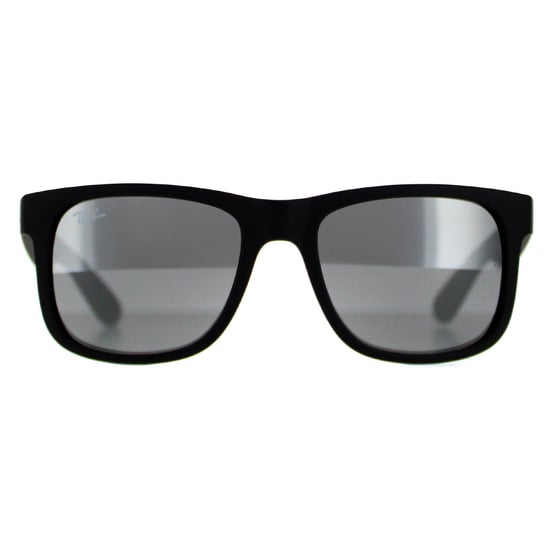 Ray-Ban Sunglasses Justin 4165 622/6G Rubber Black Grey Mirror 51mm - Image 1