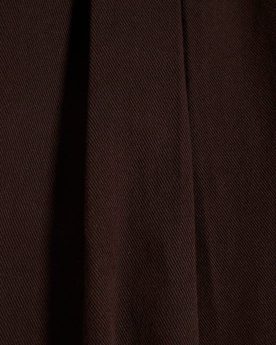 River Island Womens Wide Leg Jeans Brown Belted Pleated - Image 5