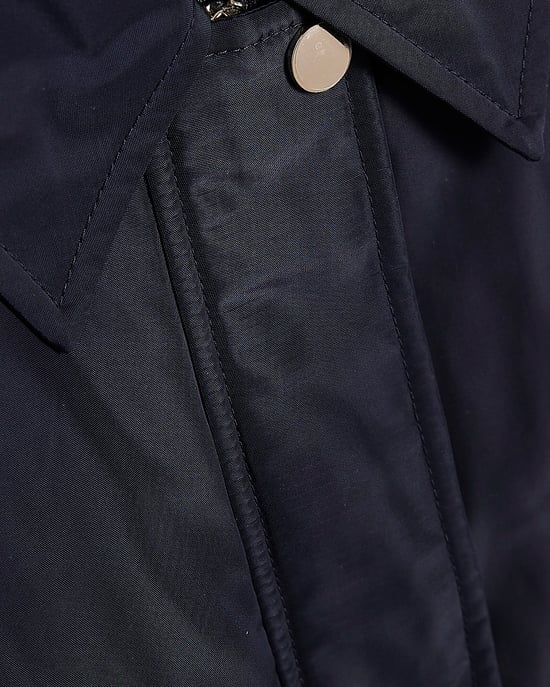 River Island Womens Jacket Navy Bubble Hem Collared Long Sleeve - Image 5