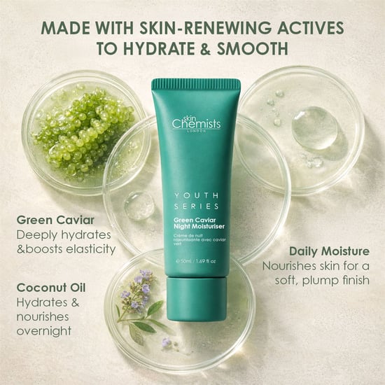 skinChemists Green Caviar Anti-Ageing Night Moisturiser 50ml for Fine Lines, Wrinkles, Dryness - Image 6