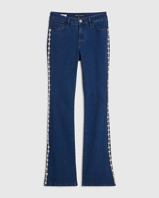 River Island Womens Bootcut Jeans Blue Denim Embellished - Image 6