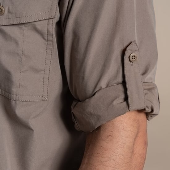 Craghoppers Mens Kiwi II Long-Sleeved Shirt (Pebble) - Image 6
