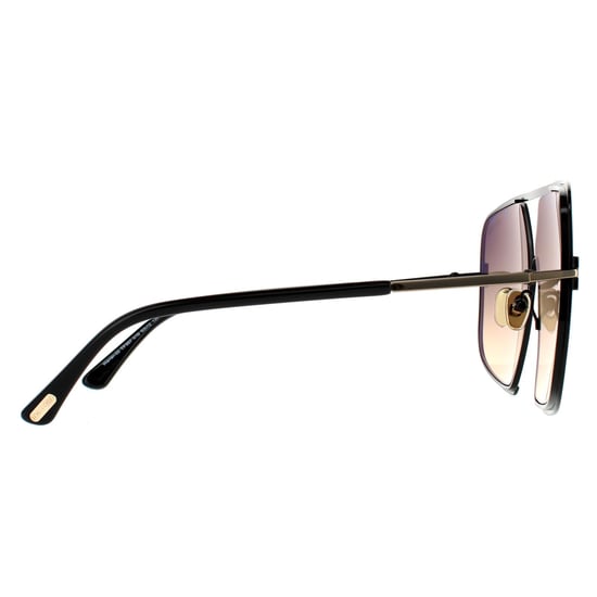 Tom Ford Aviator Mens Shiny Black Smoke Gradient - Image 4