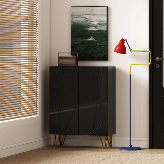 4goodz Schoenenkast met 2 deuren 3 verstelbare planken hoogglans - Image 2
