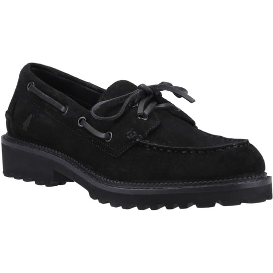 Hush Puppies Geri Mockasiner för kvinnor i svart mocka - Image 1