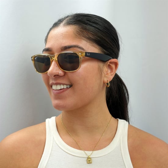 Ray-Ban Rectangle Unisex Honey Crystal Brown Polarized Sunglasses New Wayfarer RB2132 - Image 5