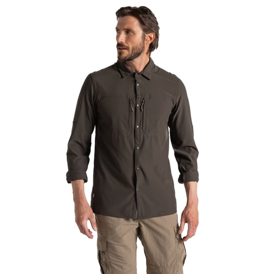 Craghoppers Heren Nosilife Shirt Met Lange Mouwen (Bosgroen) - Image 1