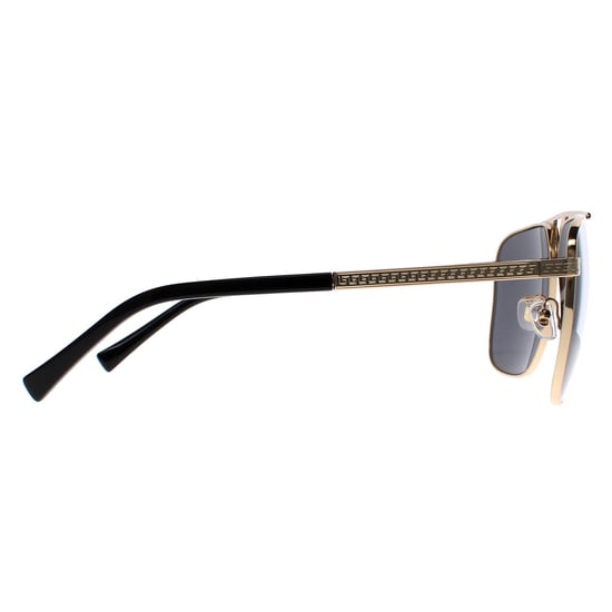 Versace Rectangle Mens Guld och Matt Svart Mörkgrå VE2238 - Image 4