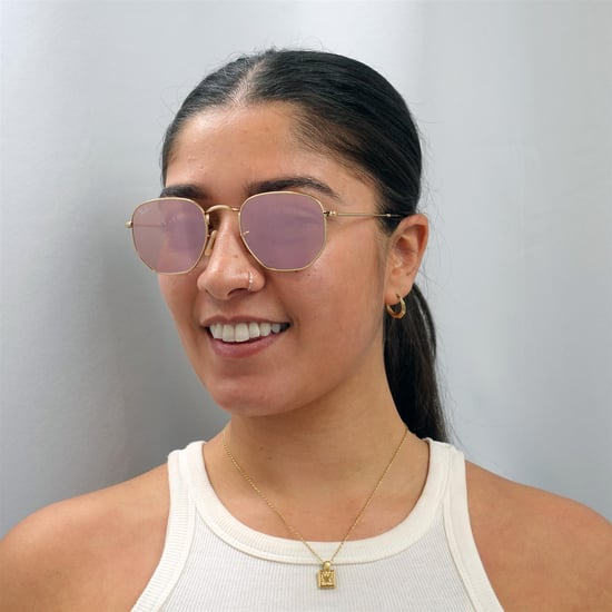 Ray-Ban Zonnebril Hexagonal 3548N 001/Z2 Goud Koperen Flash Mirror - Image 6