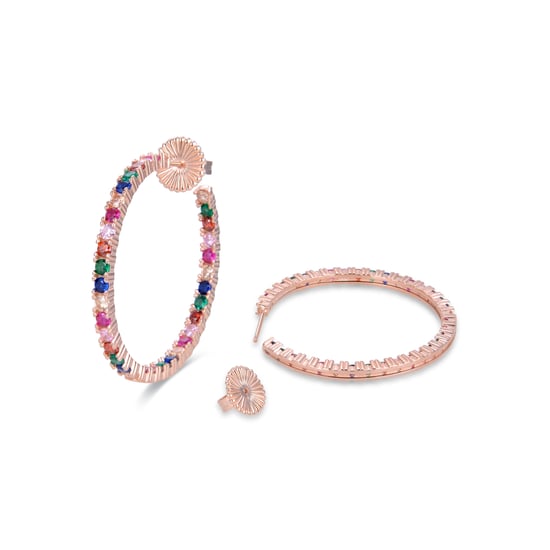 Örhängen i Luxenter Sterling Silver 925 med flerfärgade zirkoner i 18K roséguld - Vyamba - Image 5