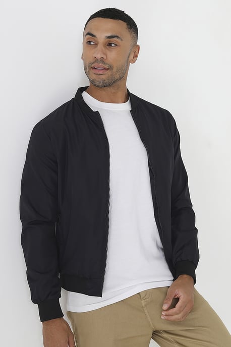 Black Bomber Jacket - Image 1