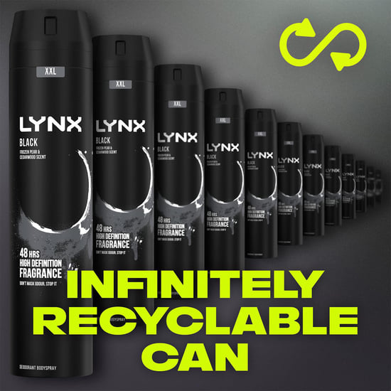 Lynx XXL Black 48-Hour High Definition Fragrance Body Spray Deodorant, 250ml - Image 6