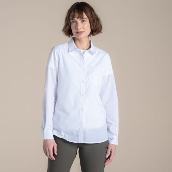 Craghoppers Womens/Ladies Kiwi III Long-Sleeved Shirt (White) - Image 4