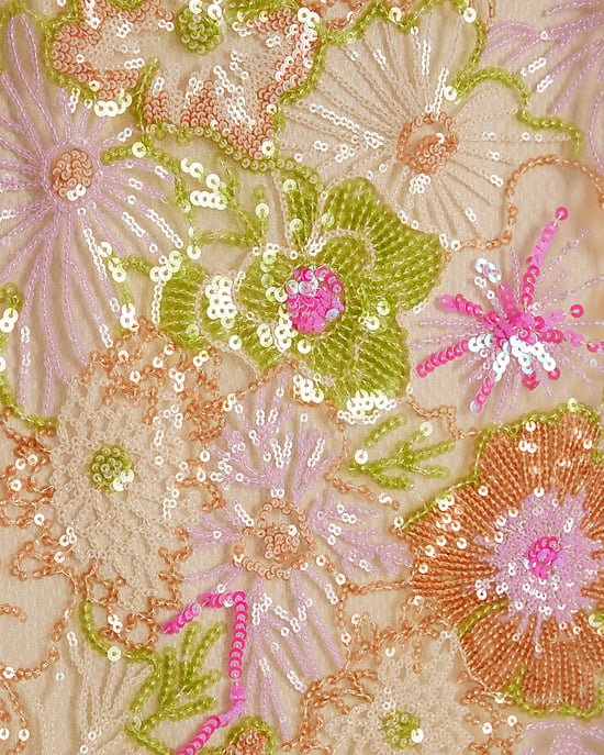 River Island Womens Mini Dress Pink Floral Sequin Cornelli Zip - Image 5