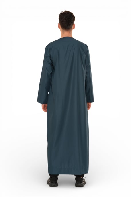 Ramadan Eid blå marockansk Jubba Robe Djellaba Thobe herrar - TT-008 - Image 4
