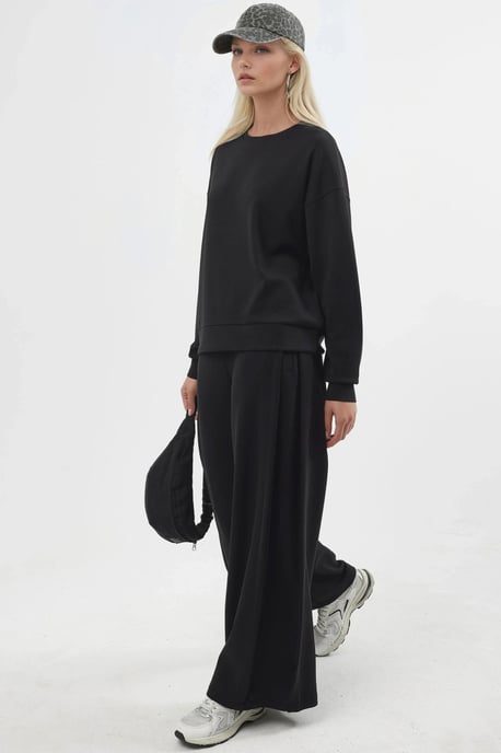Avslappnad passform crewneck sweatshirt i modal - Image 2