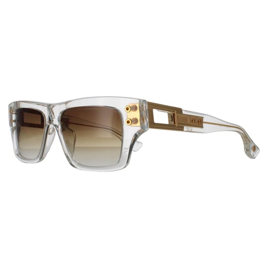 Dita Rectangle Unisex Crystal Clear Yellow Gold Dark Brown to Clear Gradient Grandmaster Seven - Image 2
