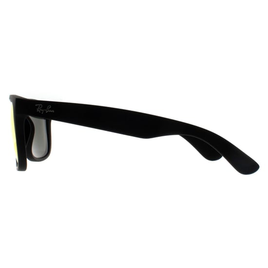 Ray-Ban Sunglasses Justin 4165 622/6Q Rubber Black Red Mirror - Image 3