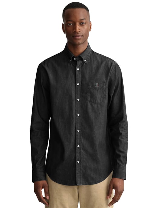 Enzo | Mens Regular Fit Denim Shirt - Image 1